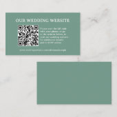 Salie Groen | Trouwwebsite QR-code Informatiekaartje (Voorkant / Achterkant)