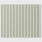 Salie groen vert streeppatroon cadeaupapier (Vlak)
