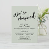Salie Groen We zijn getrouwd Ontvangst na de bruil Kaart (Staand voorkant)