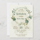 Salie Groen Wit Bloemen Botanisch vrijgezellenfees Kaart (Voorkant)