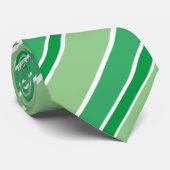 Salie Groen Wit Diagonaal Snoep Strepen Gestreept Stropdas (Opgerold)