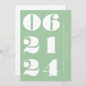 Salie groen wit elegant modern minimalistisch kaart (Voorkant / Achterkant)