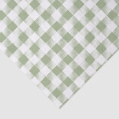 Salie groen wit geruit patroon tissuepapier (Detail)