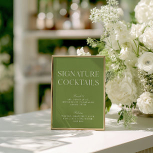 Salie Groen & Wit Signature Cocktailmenu Kaart