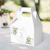 Salie groen & witte bloemen bruiloft bedankdoosjes