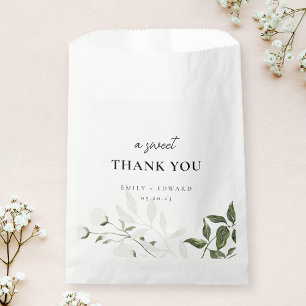 Salie groen & Witte Bloemen Een Zoete Bedankt Bedankzakje