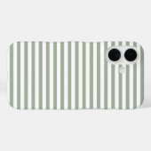 Salie Groen & Witte Cute Horizontale Gestreepte Case-Mate iPhone Case (Achterkant (horizontaal))