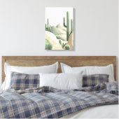 Salie Groen Woestijn Modern Boho Cactus Landschap Canvas Afdruk (Insitu (Slaapkamer))