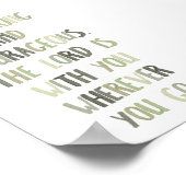 Salie groen zijn sterk en moedig poster (Hoek)