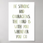 Salie groen zijn sterk en moedig poster (Voorkant)