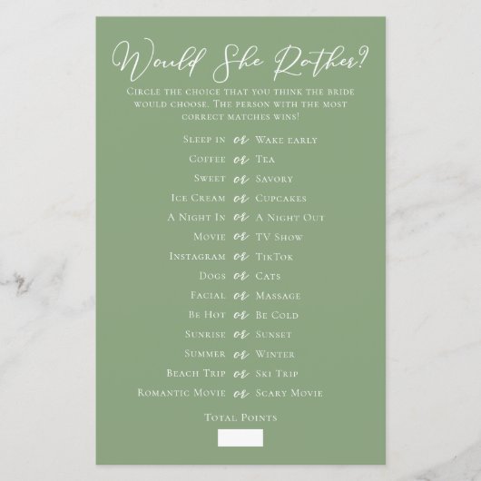 Salie Groen Zou Ze Liever Bruiloft Feest Spel (Voorkant)