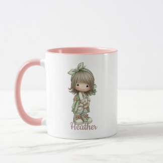 Salie Groen Zwarte Cute Cottagecore Meisje Persona Mok