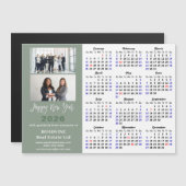 Salie Groene 2026 Agenda Modern Zakelijk Magnetisc (Voorkant / Achterkant)