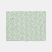 Salie Groene Aangepaste Kindernaam Herhaling Fleece Deken (Voorkant (Horizontaal))