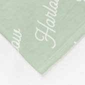 Salie Groene Aangepaste Kindernaam Herhaling Fleece Deken (Hoek)