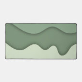 Salie Groene Abstracte Golfpatroon Bureaumat (Voorkant)