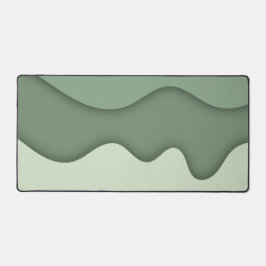 Salie Groene Abstracte Golfpatroon Bureaumat