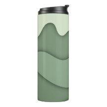 Salie Groene Abstracte Golfpatroon Tumbler