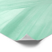 Salie Groene Abstracte Lijnen Penseelstreek Kunst Poster (Hoek)