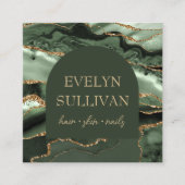 Salie groene agaat en boog visitekaartje (Voorkant)