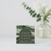 Salie groene agaat en boog visitekaartje (Staand voorkant)