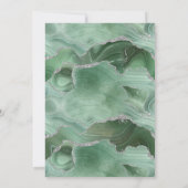 Salie Groene Agate Zilveren Diploma Uitnodiging Fe (Achterkant)