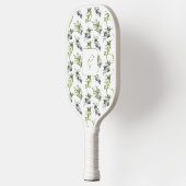 Salie Groene Aquarel Olijven Aangepaste Naam Pickleball Paddle (Links)