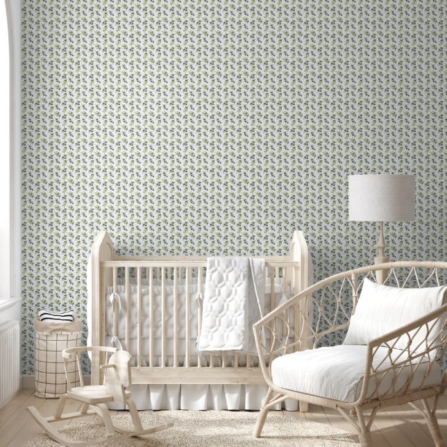 Salie Groene Aquarel Olijven Behang (Kinderen)
