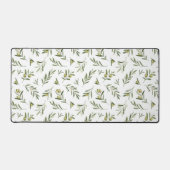Salie Groene Aquarel Olijven Bureaumat (Voorkant)