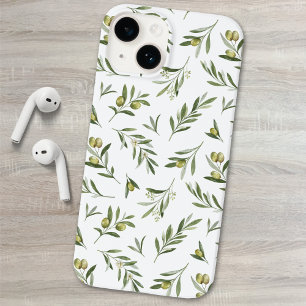 Salie Groene Aquarel Olijven Case-Mate iPhone 14 Hoesje