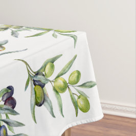 Salie Groene Aquarel Olijven Tafelkleed