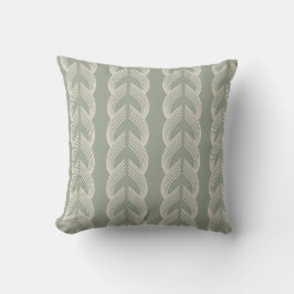 Salie Groene Art Deco Boog Luxe Patroon Kussen