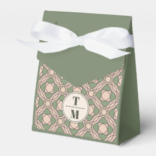 Salie Groene Art Deco Trouw Favor Doos Bedankdoosjes
