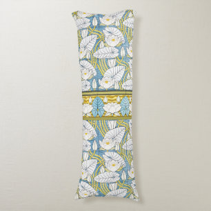 Salie Groene Art Nouveau Waterlelie Patroon Lichaamskussen