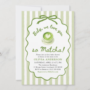 Salie Groene Baby We houden zoveel van je Matcha B Kaart
