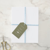 Salie Groene Bedankkaartje Cadeaulabel (Met Touw)
