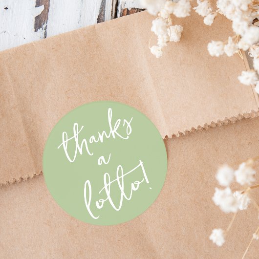 Salie Groene Bedankt een Lotto Sticker