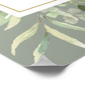 Salie Groene Begroetingsbord voor Trouwfeest Poster (Hoek)