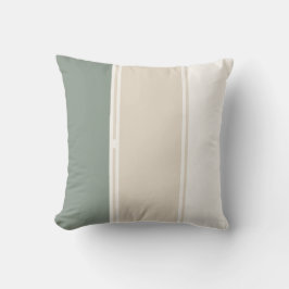 Salie Groene Beige Pastel strepen Kussen