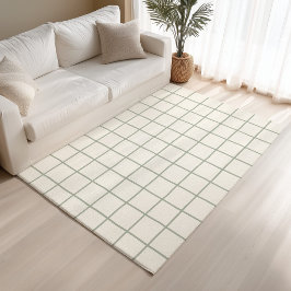 Salie groene beige raster geruit Scandi minimalist