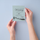 Salie Groene Berg Avontuurlijke Trouw Budget Flyer (Hand)