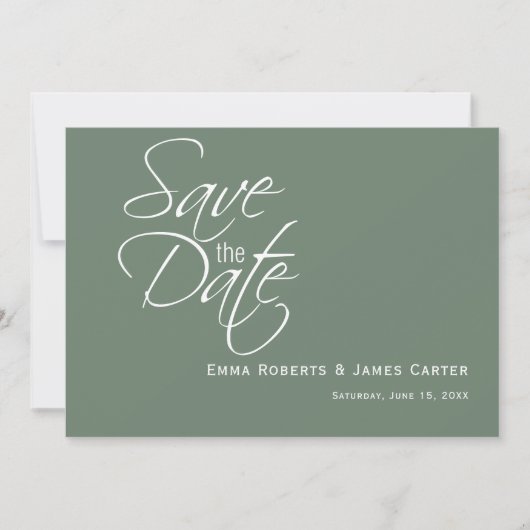 Salie Groene Berg Foto Bewaar de Datum Save The Date (Voorkant)
