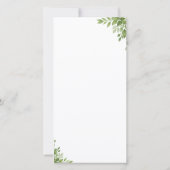 Salie Groene Bladeren Bedankt Welkom QR Code Kaart (Achterkant)