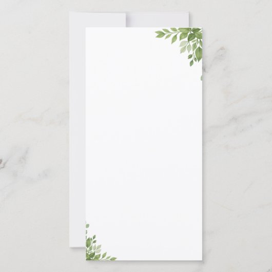 Salie Groene Bladeren Bedankt Welkom QR Code Kaart (Achterkant)