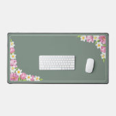 Salie Groene Bloem Aangepast Citaat Bureaumat (Keyboard & Muis)
