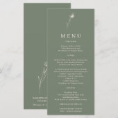 Salie Groene Bloem Boheemse Paardenbloem Menu (Voorkant / Achterkant)