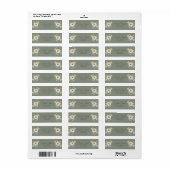 Salie Groene Bloem Bruiloft Label (Full Sheet)