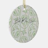 Salie groene bloem keramisch ornament (Rechts)