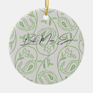 Salie groene bloem keramisch ornament