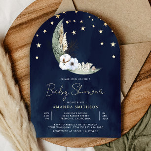 Salie Groene Bloem Maandag Navy Blauwe Boog Baby S Kaart